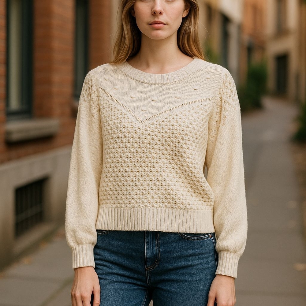 Elegant Cream Sweater for Women